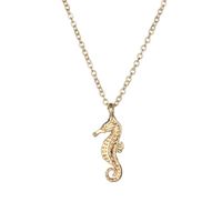 Vente Chaude En Europe Et En Amérique La Vie Marine Nain Hippocampe Collier Protection De L'environnement En Alliage Or Plaqué Argent Collier Femme Clavicule Chaîne En Gros sku image 1