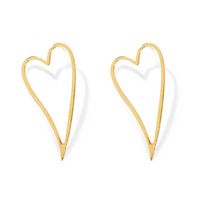 Fashion Pierced Love Heart-shaped Metal Earrings Nhcu146641 sku image 1