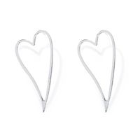 Fashion Pierced Love Heart-shaped Metal Earrings Nhcu146641 sku image 2