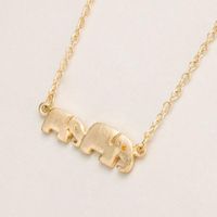 Fashion Simple Elephant Elephant Necklace Nhcu146663 sku image 2