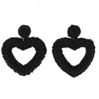 Womens Heart Shaped Beads Earrings Nhjq146677 sku image 2