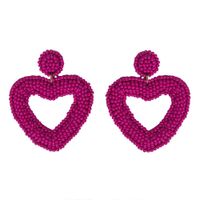 Womens Heart Shaped Beads Earrings Nhjq146677 sku image 3