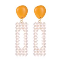 Fashion Geometric Square Imitation Beads Earrings Nhcu146691 sku image 2