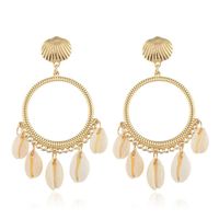 Fashion Temperament Circle Ocean Wind Shell Earrings Nhkq146700 sku image 2