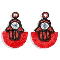 Européen Et Américain Tendance Nouvelle Drôle Mignon Grands Yeux Boucles D'oreilles Européen Et Américain Diable Eye Perle Gland Boucles D'oreilles Bijoux sku image 3