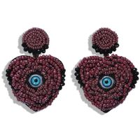 European And American Magic Eye Rice Beads Tassel Earrings Nhjq146720 sku image 8