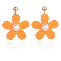 Fresh And Sweet Acrylic Four-color Flower Earrings Nhpf146775 main image 5
