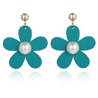 Fresh And Sweet Acrylic Four-color Flower Earrings Nhpf146775 main image 6