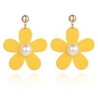 Fresh And Sweet Acrylic Four-color Flower Earrings Nhpf146775 main image 9