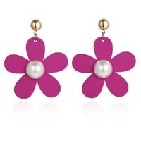 Fresh And Sweet Acrylic Four-color Flower Earrings Nhpf146775 main image 10