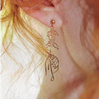 Europäische Und Amerikanische Neue Persönlichkeit, Hand Gehaltene Rosé Goldene Ohrringe, Ohrringe Im Retro-stil, Ohrringe, Ohrringe main image 1
