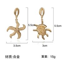 Europe Et Amérique Creative Alliage Plage Style Conque Starfish Asymétrique Pendentif Shell Boucles D'oreilles Pour Les Femmes Personnalité Sauvage Boucles D'oreilles main image 6