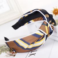 New Cloth Printed Knotted Wide Headband Nhhv146883 main image 4