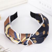 New Cloth Printed Knotted Wide Headband Nhhv146883 main image 8
