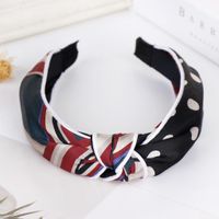 New Cloth Printed Knotted Wide Headband Nhhv146883 main image 11