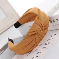 Sweet Milk Silk Solid Color Knotted Headband Nhhv146887 main image 1