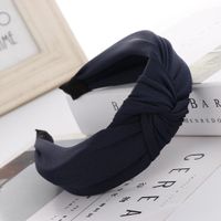 Sweet Milk Silk Solid Color Knotted Headband Nhhv146887 main image 3