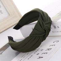 Sweet Milk Silk Solid Color Knotted Headband Nhhv146887 main image 5