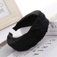 Sweet Milk Silk Solid Color Knotted Headband Nhhv146887 main image 13