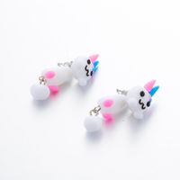 Creative Handmade Cute Color Rabbit Soft Clay Earrings Nhgy146993 main image 3