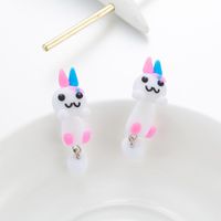 Creative Handmade Cute Color Rabbit Soft Clay Earrings Nhgy146993 main image 5