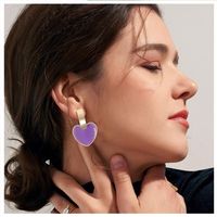 Europäische Und Amerikanische Mode Persönlichkeit Ohrringe Weibliche Liebe Saure Essig Platte Ohrringe Acryl Ohrringe Ein Stück F3090 main image 2