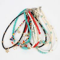 Bohemian Personality Rice Beads Five-pointed Star Necklace Nhct147168 main image 6