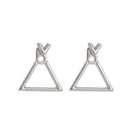 Japonais Et Coréen Vente Chaude Bijoux De Mode Personnalité Sauvage Boucles D'oreilles Minimaliste Géométrique Creux Diamant Carré Boucles D'oreilles En Gros main image 9