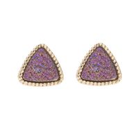 Simple Triangle Frosted Magic Starry Sky Stud Earrings Nhdp147179 main image 8