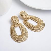 New Simple Alloy Geometric Relief Earrings Nhpf147182 main image 16