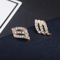 Simple Rhinestone Stud Earrings Nhpf147218 main image 4