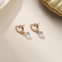 Fashion Alloy Heart-shaped Imitated Crystal Earrings Nhpf147241 main image 4