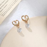 Fashion Alloy Heart-shaped Imitated Crystal Earrings Nhpf147241 main image 5