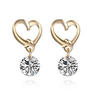 Fashion Alloy Heart-shaped Imitated Crystal Earrings Nhpf147241 main image 6