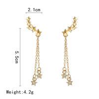 Fashion Geometric Stars Openwork Alloy Earrings Nhpf147248 main image 3