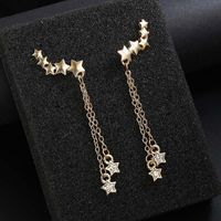 Fashion Geometric Stars Openwork Alloy Earrings Nhpf147248 main image 2