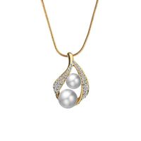 Fashion Simple Rhinestone Drop Beads Necklace Earrings Jewelry Set Nhdp147273 main image 3