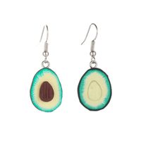 Fresh Avocado Clay Mud Necklace Earrings Key Chain Nhdp147275 main image 8