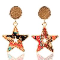 Creative Bohemian Star Hand-woven Earrings Nhct147088 sku image 4