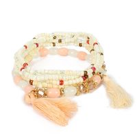 Bohemian Multi-layer Rice Beads Tassel Bracelet Nhct147120 sku image 1