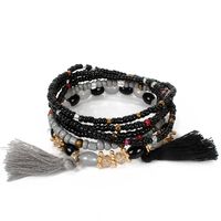 Bohemian Multi-layer Rice Beads Tassel Bracelet Nhct147120 sku image 2