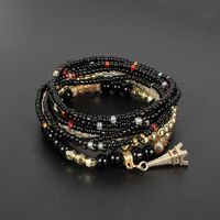 European And American Metal Eiffel Tower Wild Rice Beads Multi-layer Temperament Bracelet Nhct147133 sku image 4