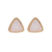 Simple Triangle Frosted Magic Starry Sky Stud Earrings Nhdp147179 sku image 1