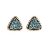 Simple Triangle Frosted Magic Starry Sky Stud Earrings Nhdp147179 sku image 4