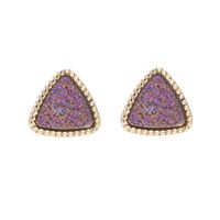 Simple Triangle Frosted Magic Starry Sky Stud Earrings Nhdp147179 sku image 6