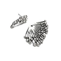 New Alloy Rhinestone Wings Stud Earrings Nhpf147206 sku image 1