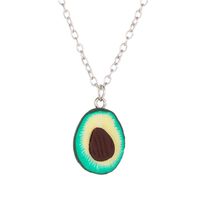 Fresh Avocado Clay Mud Necklace Earrings Key Chain Nhdp147275 sku image 5