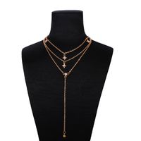 Fashion Alloy Imitated Crystal Multi-layer Chain Necklace Nhpj147790 main image 6