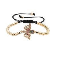 Fashion Micro-inlaid Zircon Copper Beads Woven Bracelet Nhyl147801 main image 4