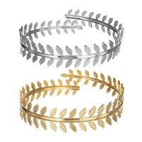 Fashion Exaggerated Metal Feather Leaf Bracelet Nhhn147824 main image 1